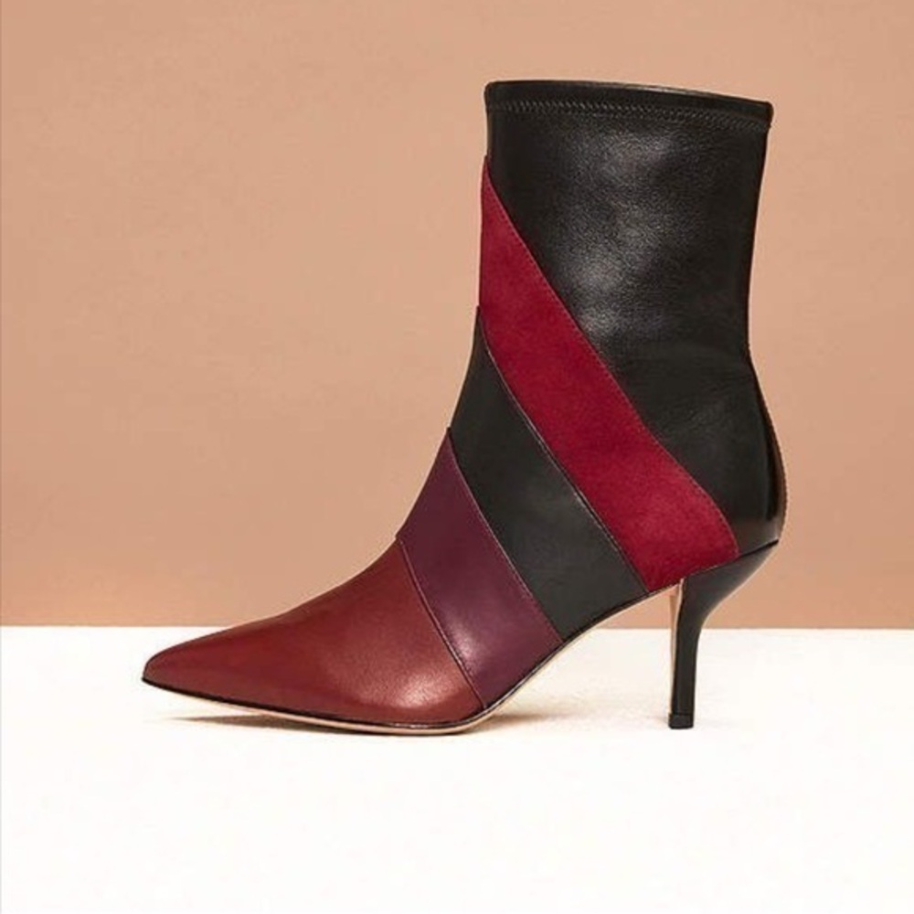 Diane von Furstenberg Miles Pieced Bootie multi color boots 7.5